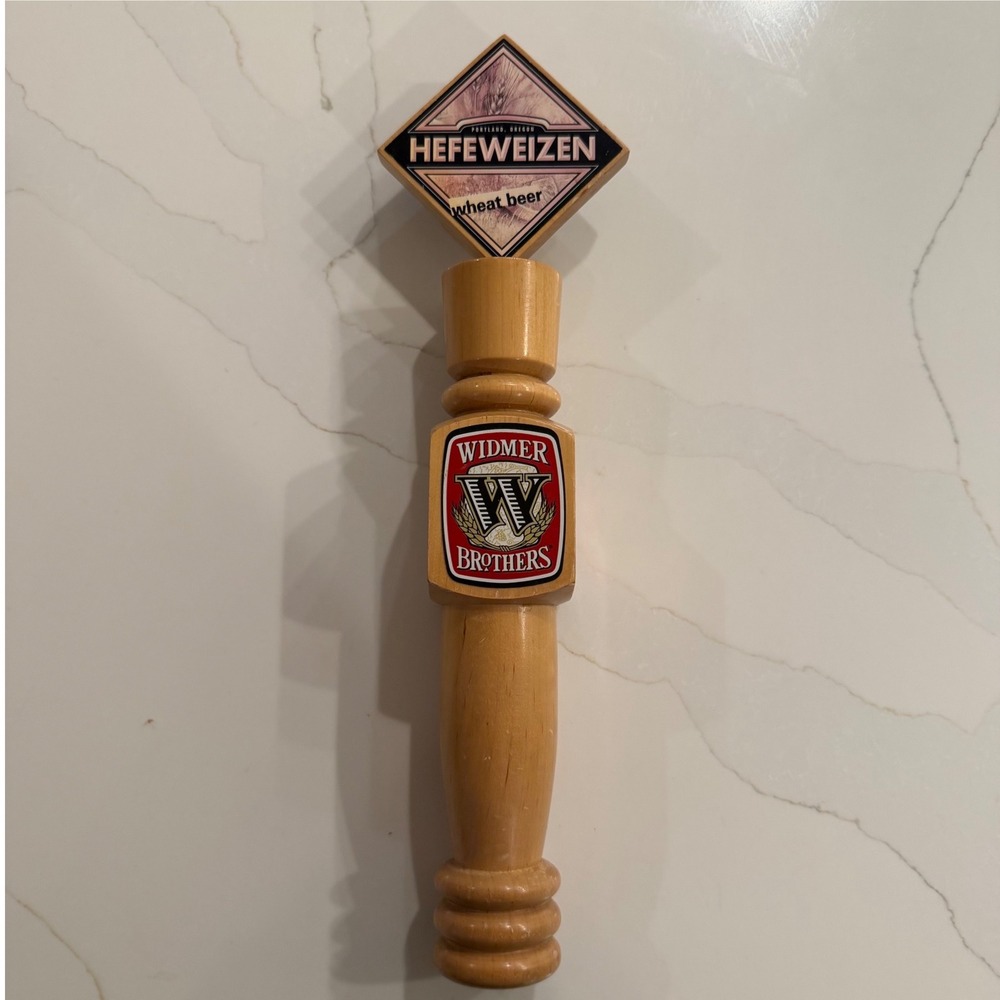 Widmer Brothers Hefeweizen Beer Tap  Wood Portland Oregon Wheat Beer 11.5in